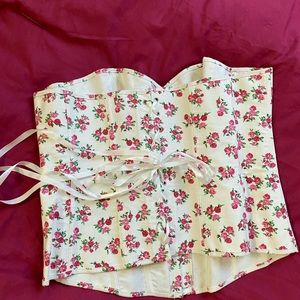 White floral corset